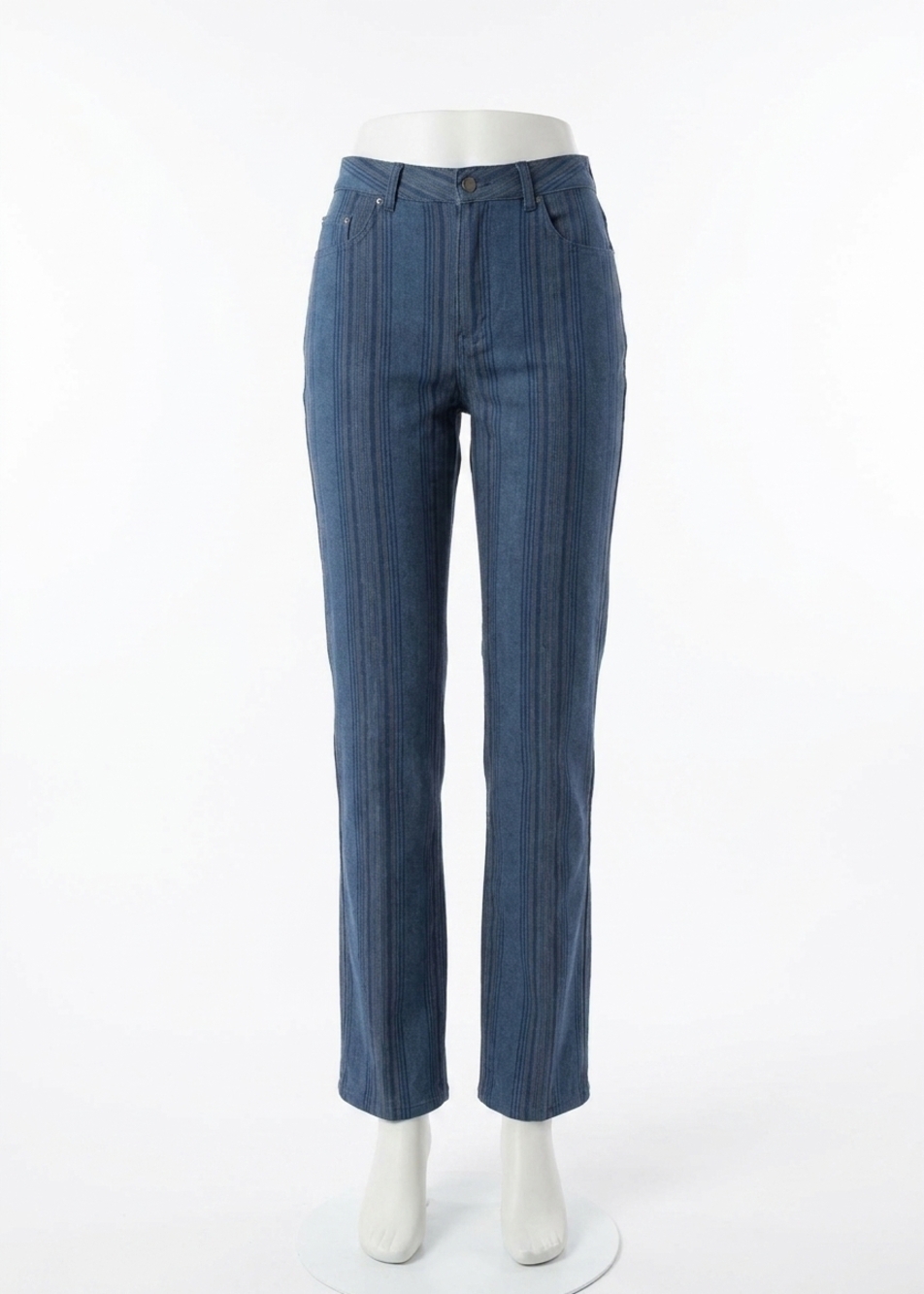 NEW CHLOE stora ruby stripe denim trouser in blue